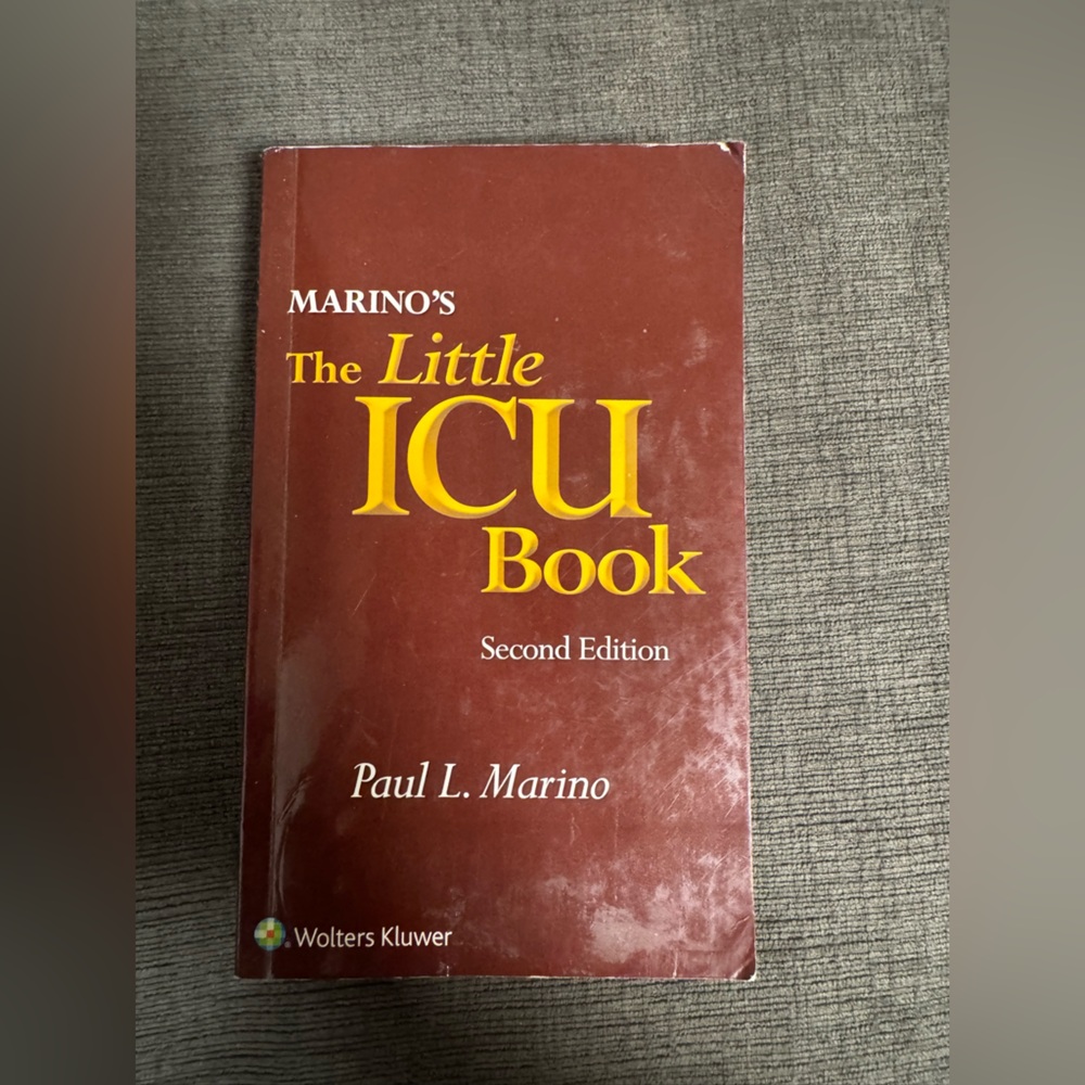 Marino's The Little ICU Book - Burgundy Cover with Yellow Title